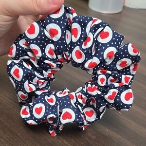 Crafty & Posh Size L Navy Heart Handmade Scrunchie